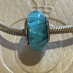 Pandora Dark Turquoise Murano Glass Charm